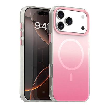 For iPhone 18 Pro Candy Gradient Series 3 in 1 Hybrid Magnetic Phone Case - Pink - EDA009128821A