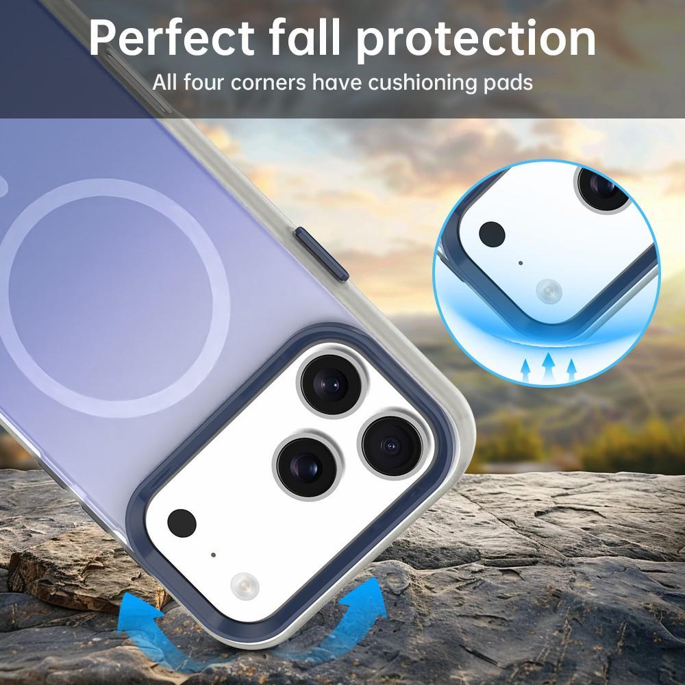 For iPhone 18 Pro Candy Gradient Series 3 in 1 Hybrid Magnetic Phone Case - Blue - EDA009128821D