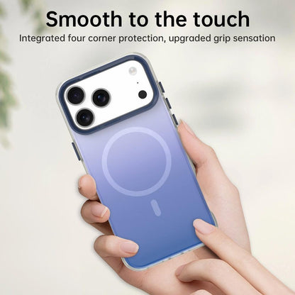 For iPhone 18 Pro Candy Gradient Series 3 in 1 Hybrid Magnetic Phone Case - Blue - EDA009128821D