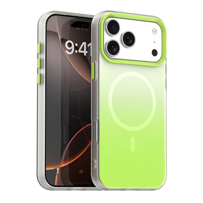 For iPhone 18 Pro Candy Gradient Series 3 in 1 Hybrid Magnetic Phone Case - Green - EDA009128821E