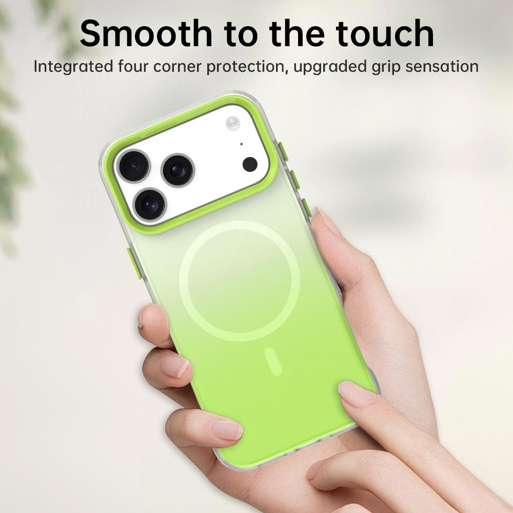 For iPhone 18 Pro Candy Gradient Series 3 in 1 Hybrid Magnetic Phone Case - Green - EDA009128821E