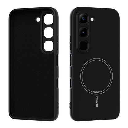For Infinix Hot 70 Pro 5G ABEEL Skin-friendly Feel Magsafe Liquid Silicone Phone Case - Black - EDA009136008A