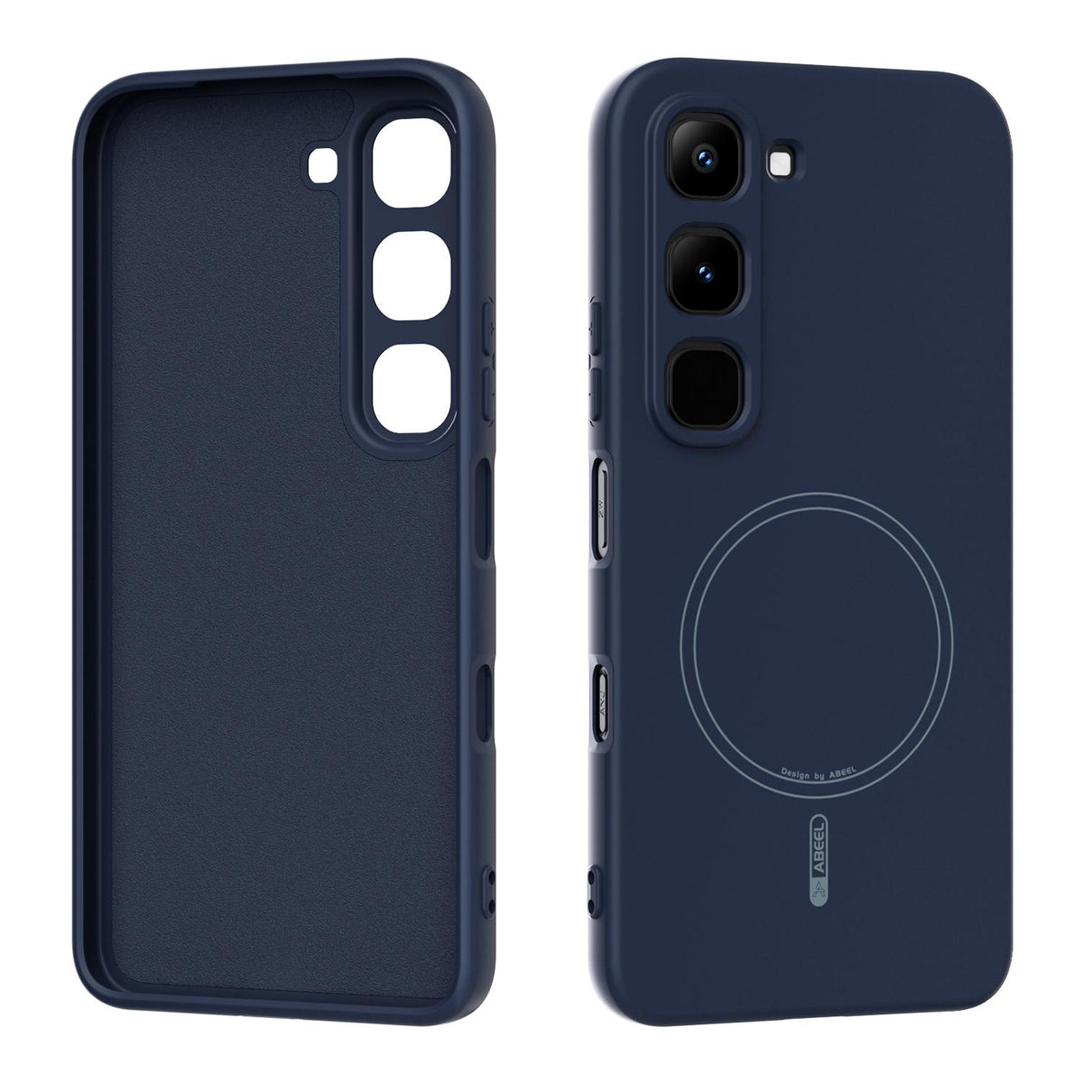 For Infinix Hot 70 Pro 5G ABEEL Skin-friendly Feel Magsafe Liquid Silicone Phone Case - Blue - EDA009136008C