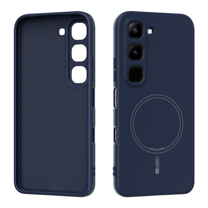 For Infinix Hot 70 Pro 5G ABEEL Skin-friendly Feel Magsafe Liquid Silicone Phone Case - Blue - EDA009136008C