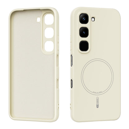 For Infinix Hot 70 Pro 5G ABEEL Skin-friendly Feel Magsafe Liquid Silicone Phone Case - Yellow - EDA009136008D