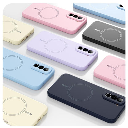 For Infinix Hot 70 Pro 5G ABEEL Skin-friendly Feel Magsafe Liquid Silicone Phone Case - Lilac Purple - EDA009136008E