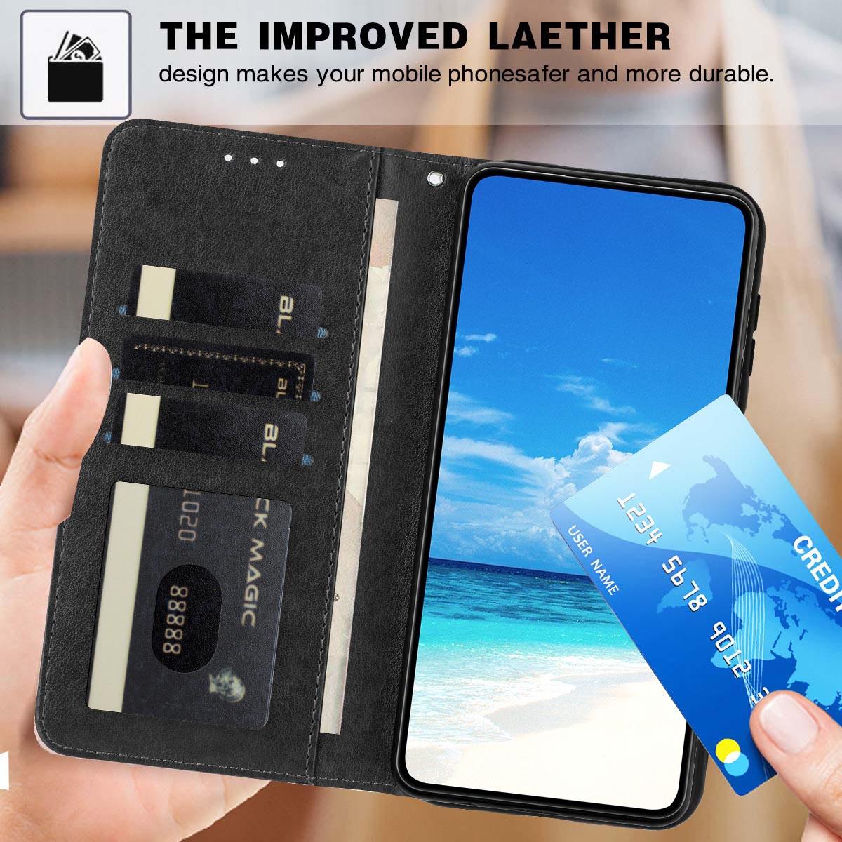 For iPhone 18 Pro Max Sunflower Embossed Vegan Leather Phone Case with Small Black Rope - Black - EDA009154125E