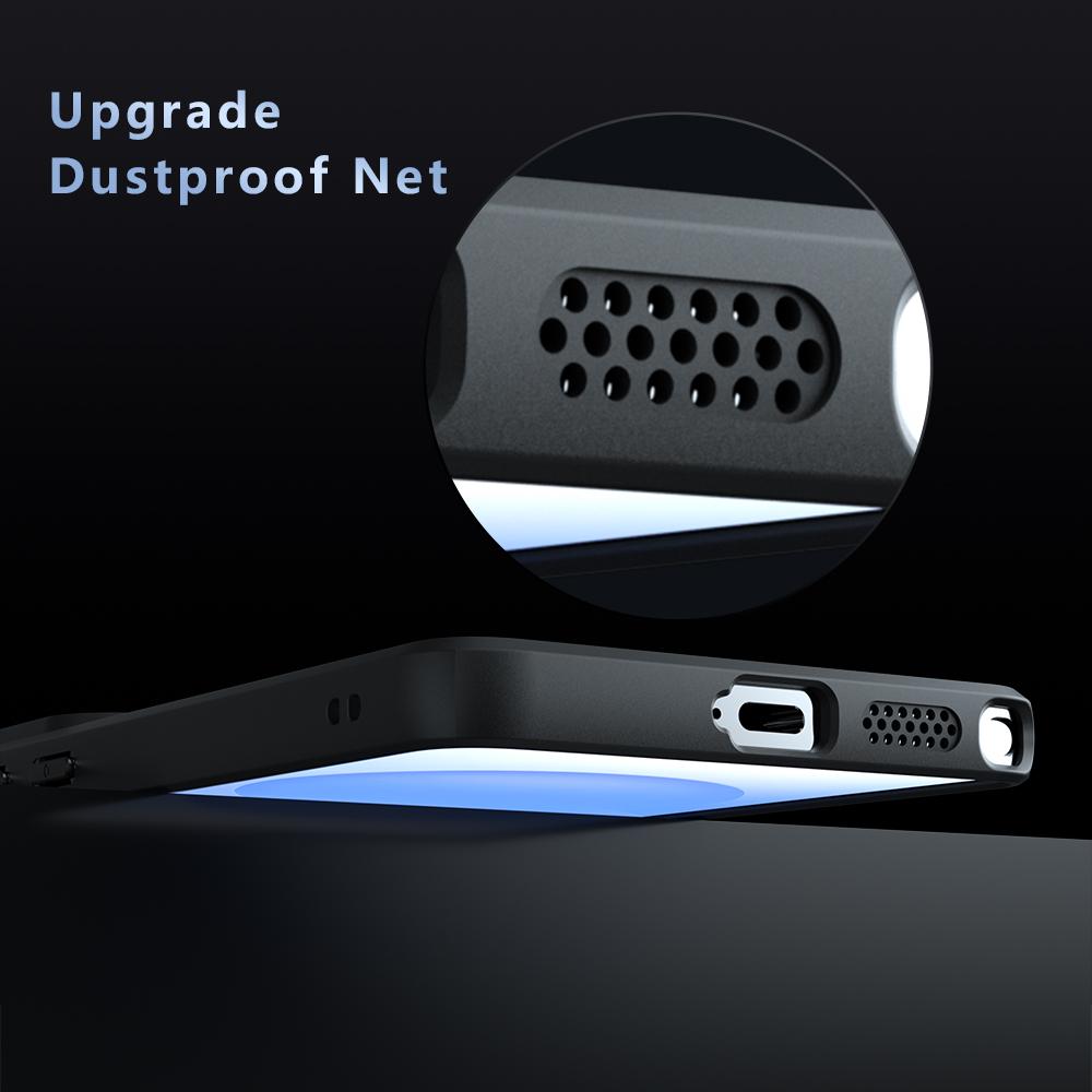 For Galaxy S25 Ultra 5G Armor Magnetic Holder PC Hybrid TPU Phone Case - Frosted Black - EDA009164404A