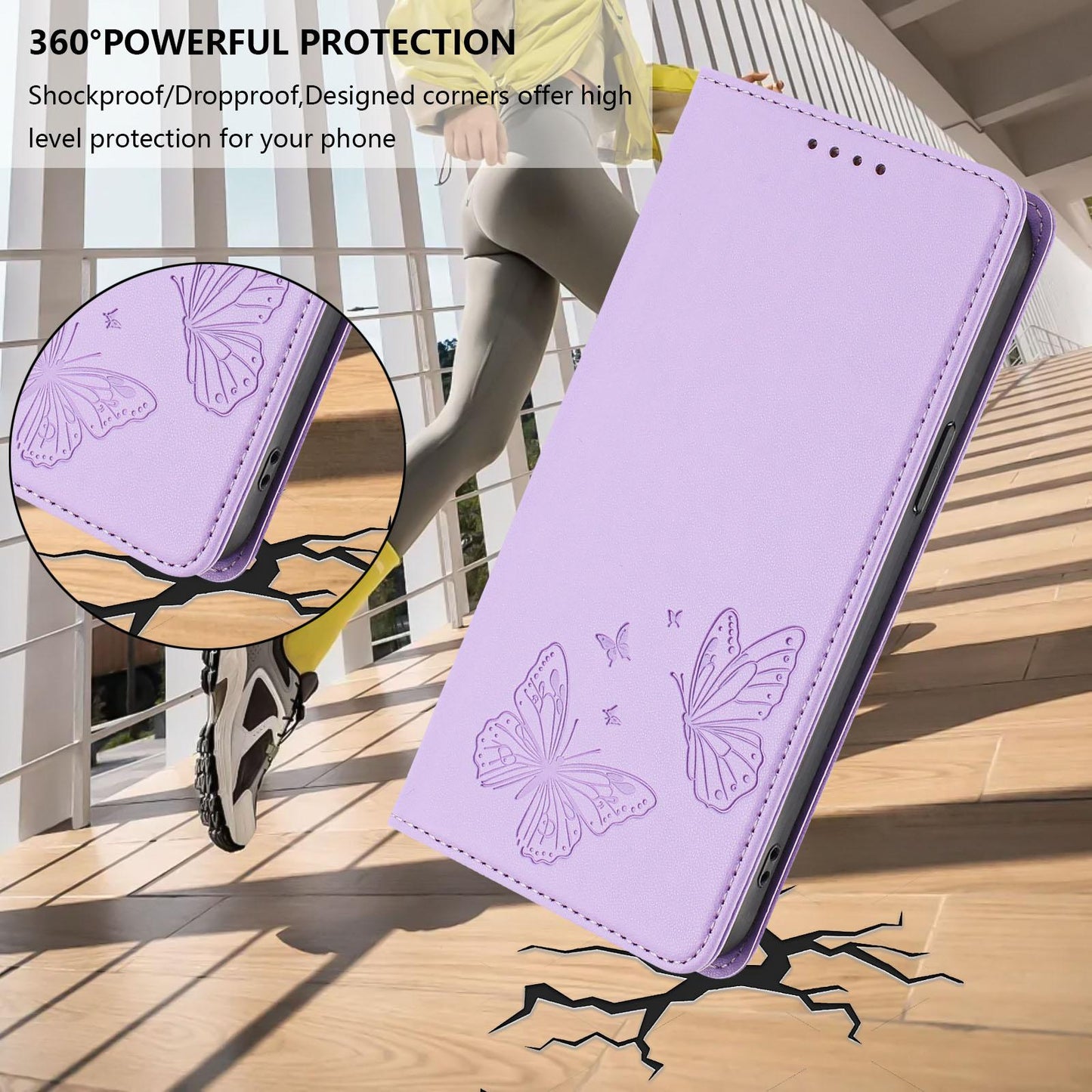 For Xiaomi Poco F8 Ultra 5G / Redmi K90 Pro Max Strong Magnetic Dual Butterfly RFID Vegan Leather Phone Case(Light Purple)