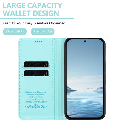 For Xiaomi Poco F8 Ultra 5G / Redmi K90 Pro Max Strong Magnetic Dual Butterfly RFID Vegan Leather Phone Case(Mint Green)