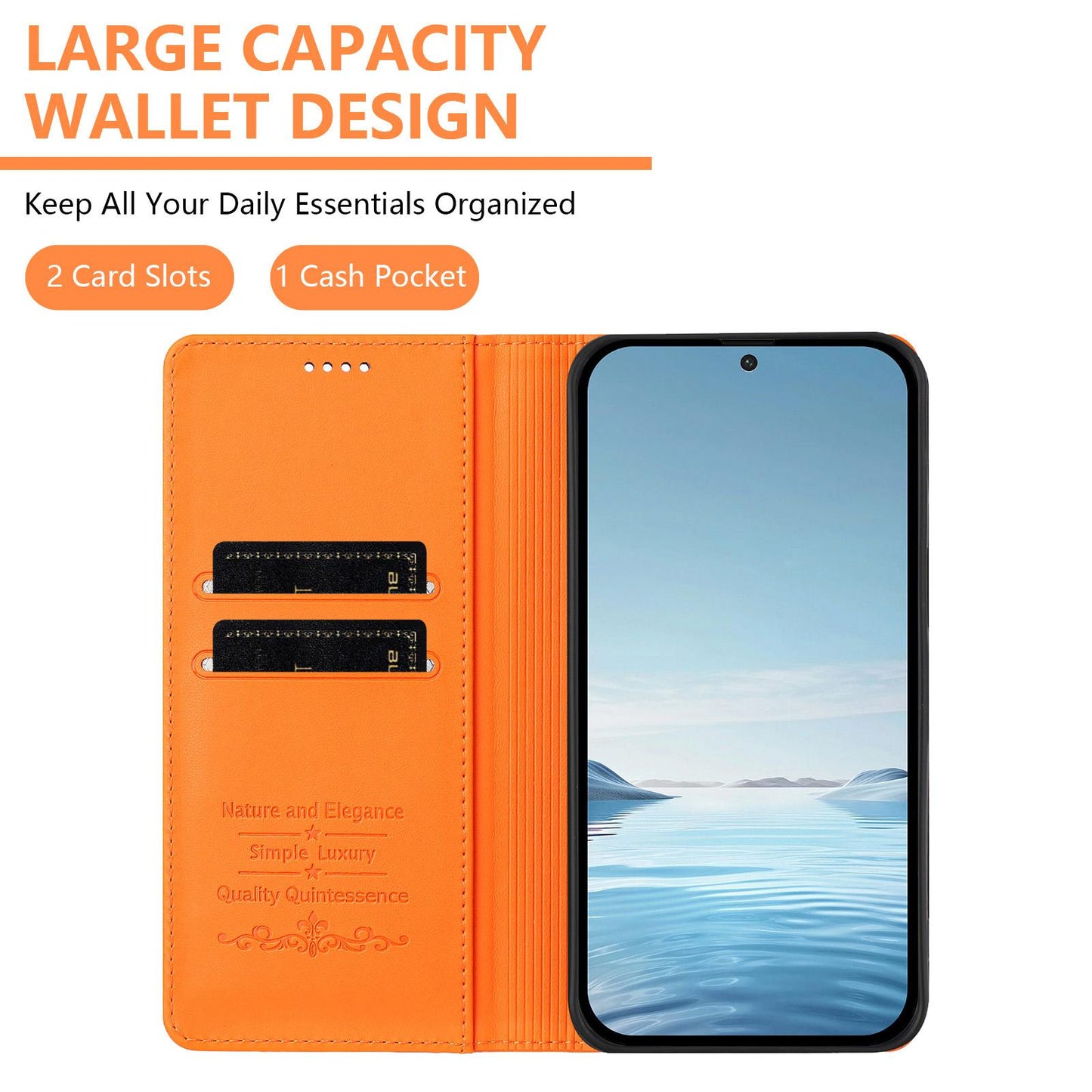 For Xiaomi Poco F8 Ultra 5G / Redmi K90 Pro Max Strong Magnetic Dual Butterfly RFID Vegan Leather Phone Case(Orange)
