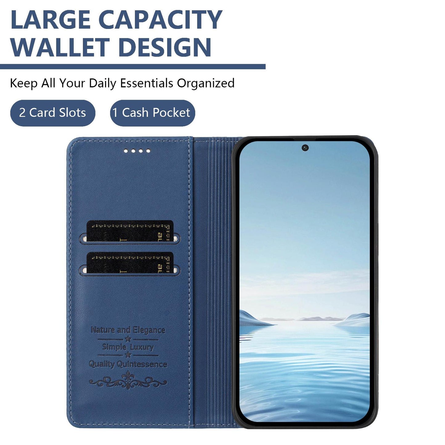 For Xiaomi Poco F8 Ultra 5G / Redmi K90 Pro Max Strong Magnetic Dual Butterfly RFID Vegan Leather Phone Case(Dark Blue)