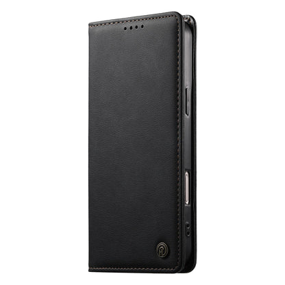 For Redmi K90 Pro Max / Poco F8 Ultra Dierfeng Metal Snap Magnetic RFID Vegan Leather Phone Case(Black)