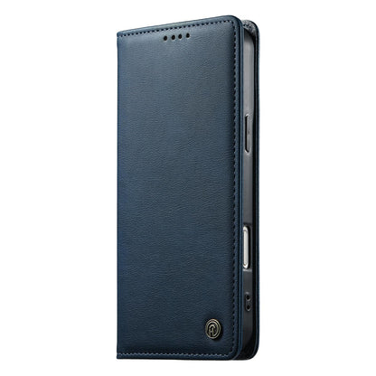 For Redmi K90 Pro Max / Poco F8 Ultra Dierfeng Metal Snap Magnetic RFID Vegan Leather Phone Case(Blue)