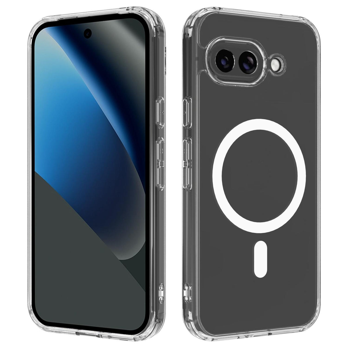 For Google Pixel 10a Large Hole Camera MagSafe Magnetic Clear Acrylic TPU Case - Transparent - EDA009193607A