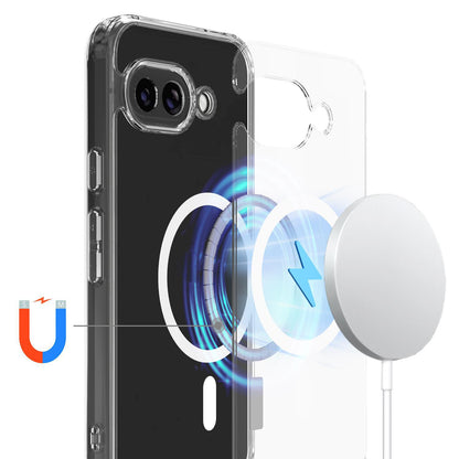 For Google Pixel 10a Large Hole Camera MagSafe Magnetic Clear Acrylic TPU Case - Transparent - EDA009193607A