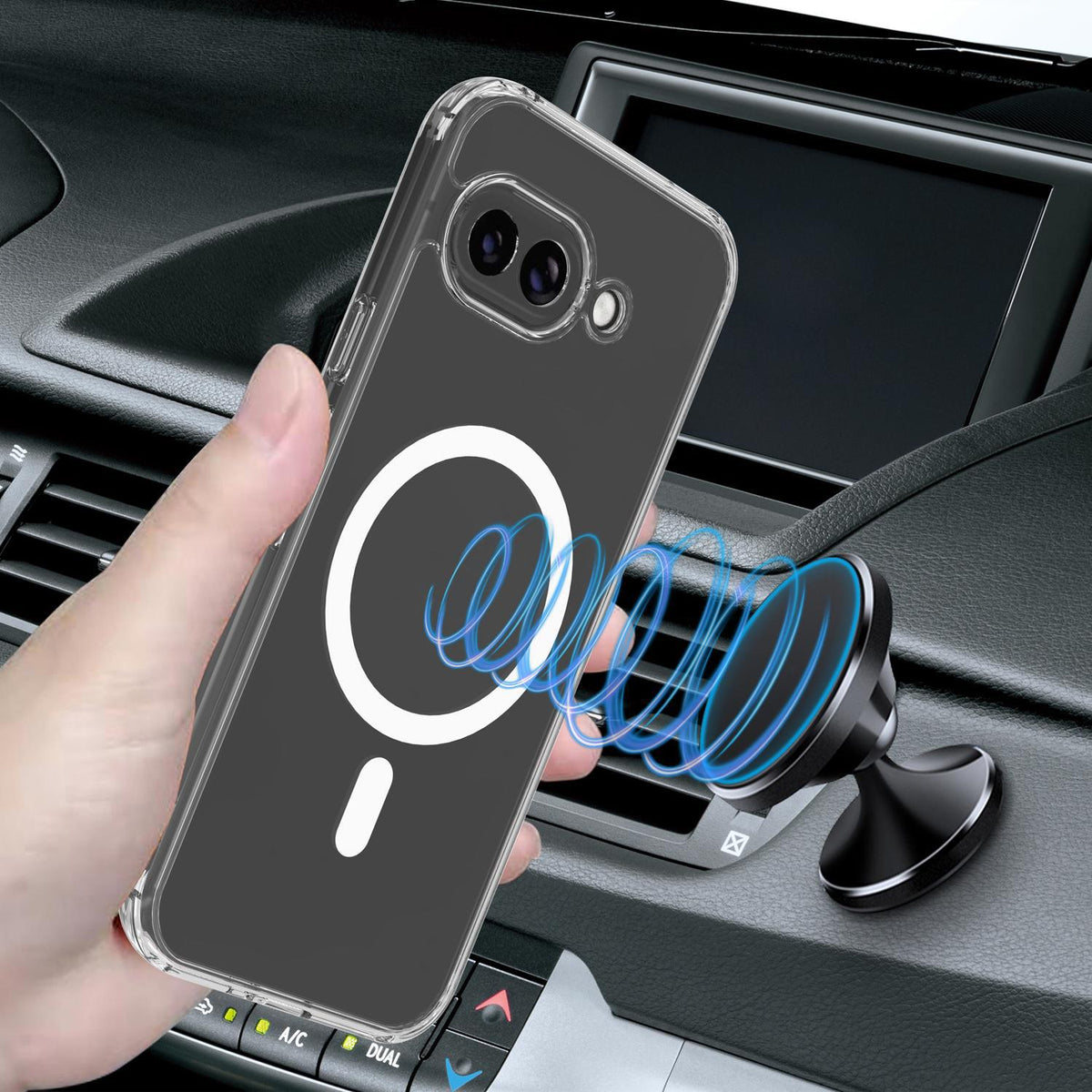For Google Pixel 10a Large Hole Camera MagSafe Magnetic Clear Acrylic TPU Case - Transparent - EDA009193607A