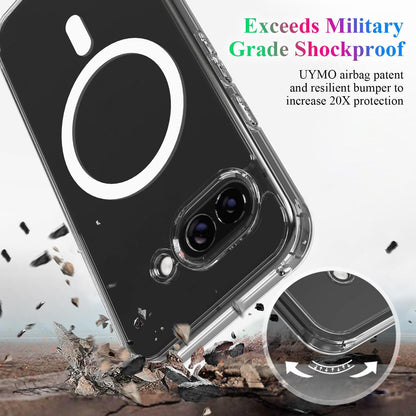 For Google Pixel 10a Large Hole Camera MagSafe Magnetic Clear Acrylic TPU Case - Transparent - EDA009193607A