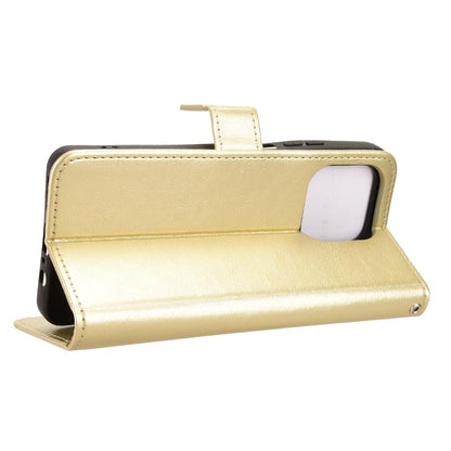 For Motorola Moto G37 / G47 / G37 Power Retro Crazy Horse Texture Vegan Leather Phone Case - Gold - EDA009201307C