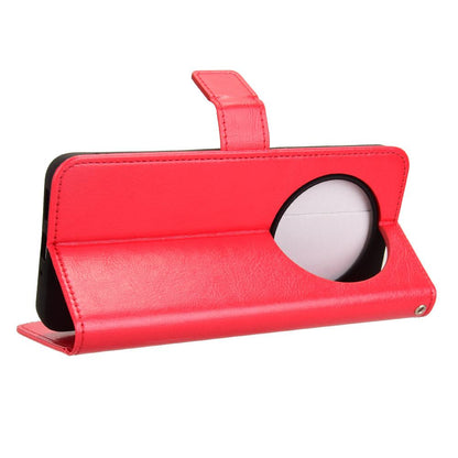 For Redmi 17C 4G / 14C 4G / 14R / A4 Retro Crazy Horse Texture Vegan Leather Phone Case - Red - EDA009202105B