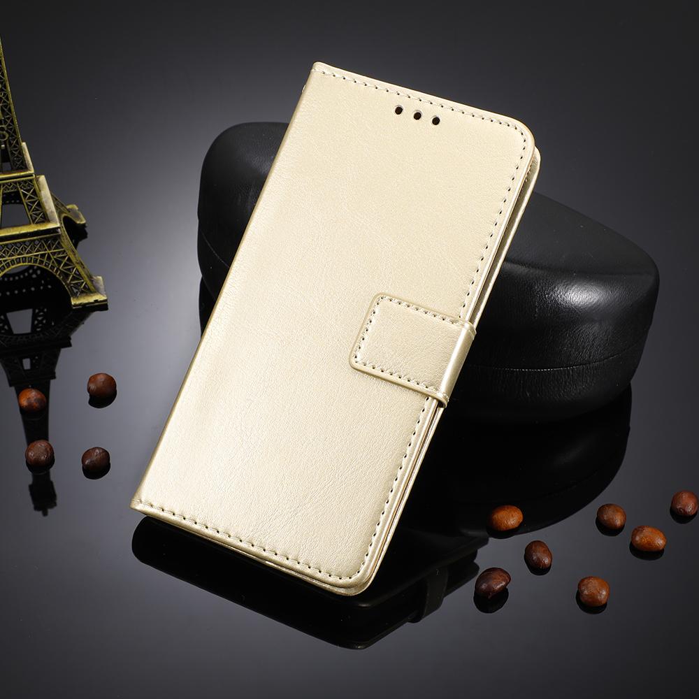 For Redmi 17C 4G / 14C 4G / 14R / A4 Retro Crazy Horse Texture Vegan Leather Phone Case - Gold - EDA009202105C
