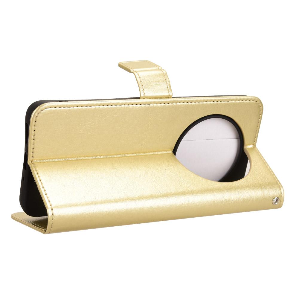 For Redmi 17C 4G / 14C 4G / 14R / A4 Retro Crazy Horse Texture Vegan Leather Phone Case - Gold - EDA009202105C