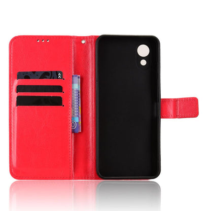 For ZTE Kantan Sumaho5 A601ZT Retro Crazy Horse Texture Vegan Leather Phone Case - Red - EDA009203106B
