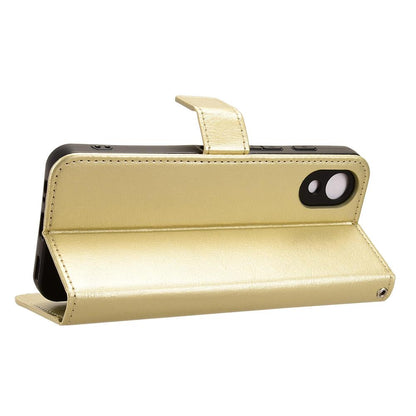 For ZTE Kantan Sumaho5 A601ZT Retro Crazy Horse Texture Vegan Leather Phone Case - Gold - EDA009203106C