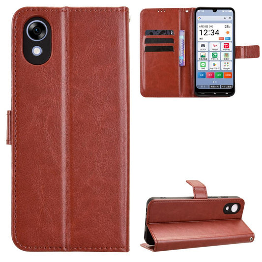 For ZTE Kantan Sumaho5 A601ZT Retro Crazy Horse Texture Vegan Leather Phone Case - Brown - EDA009203106D