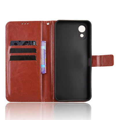 For ZTE Kantan Sumaho5 A601ZT Retro Crazy Horse Texture Vegan Leather Phone Case - Brown - EDA009203106D