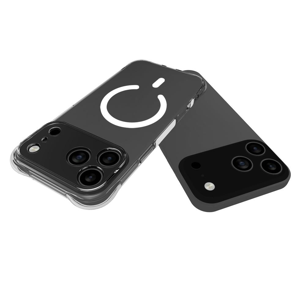 For iPhone 18 Pro Max Shockproof Non-slip Magnetic TPU Phone Case - Transparent - EDA009223927A