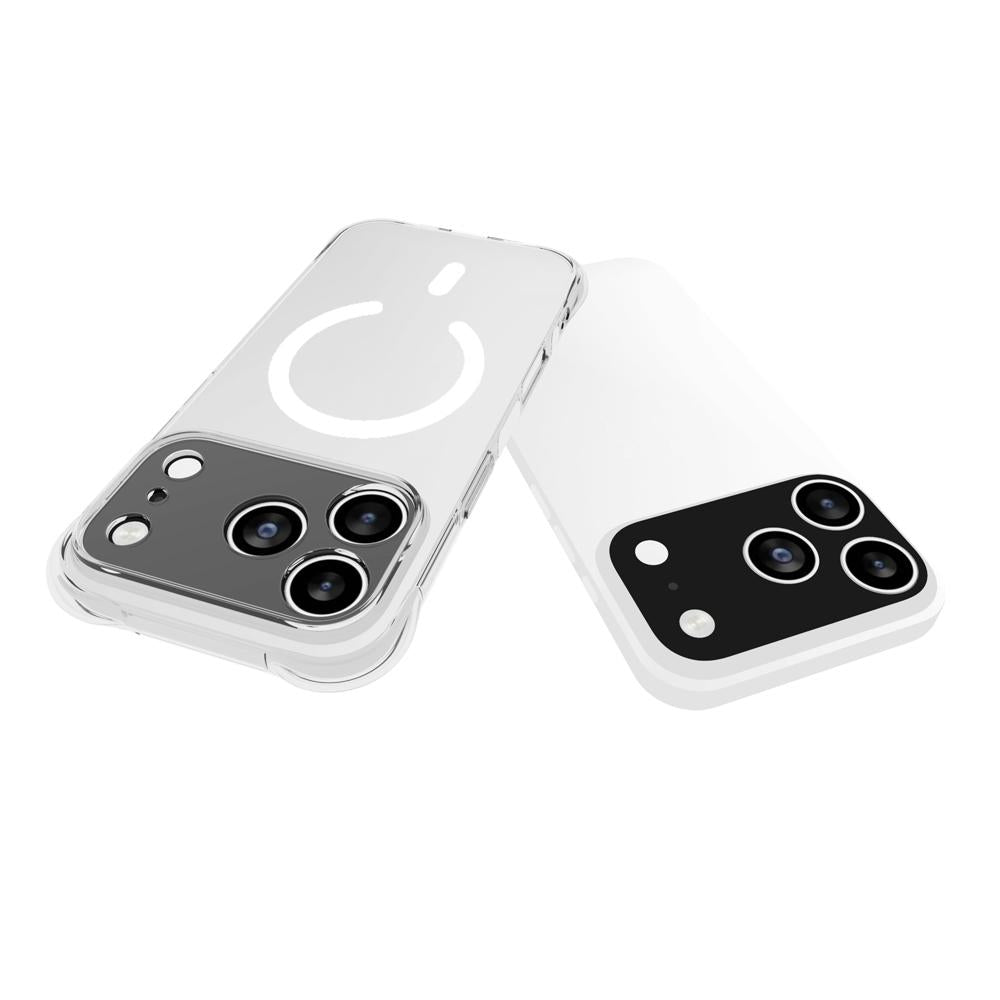 For iPhone 18 Pro Shockproof Non-slip Magnetic TPU Phone Case - Transparent - EDA009223928A