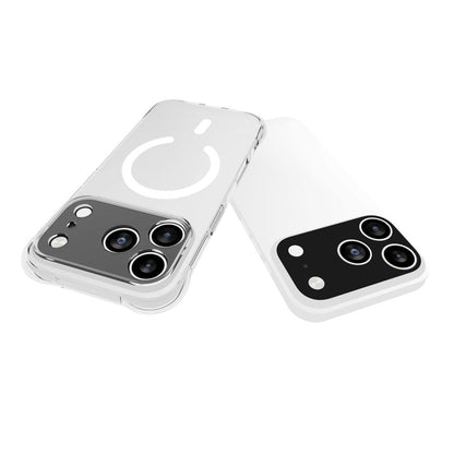 For iPhone 18 Pro Shockproof Non-slip Magnetic TPU Phone Case - Transparent - EDA009223928A