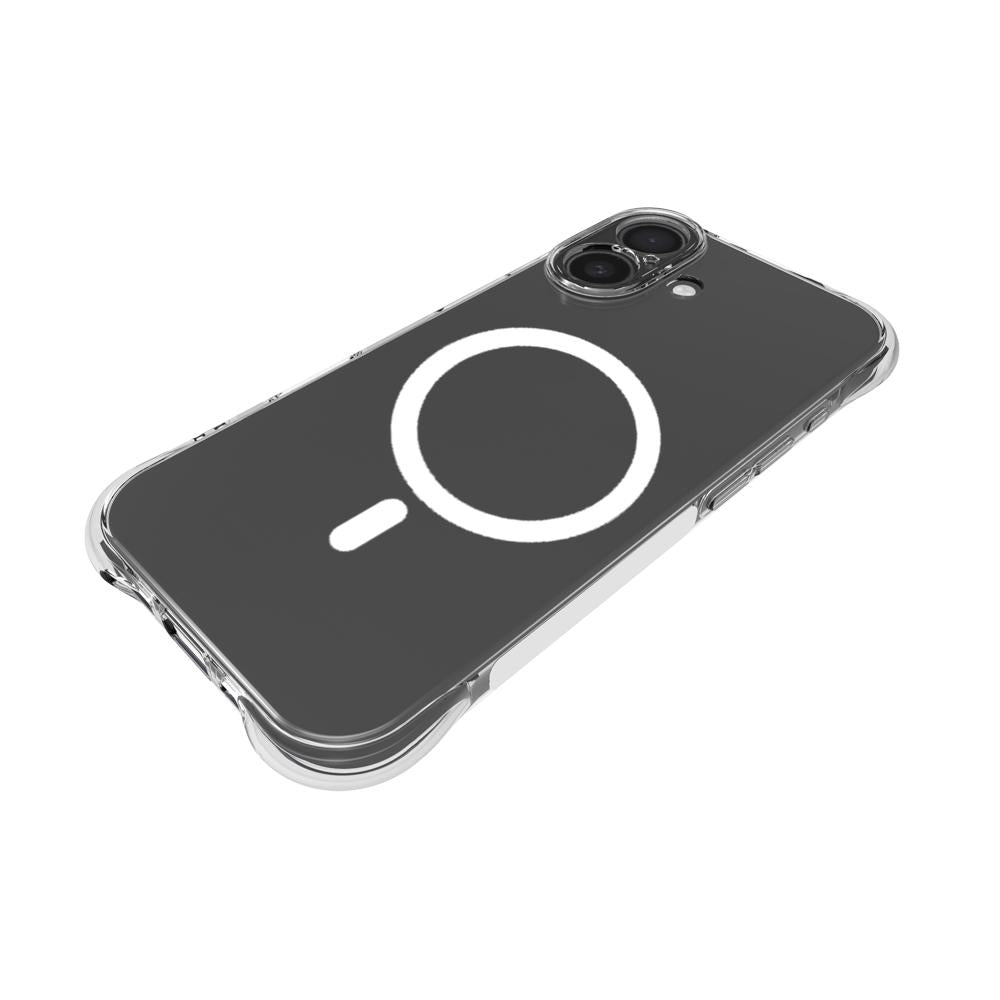 For iPhone 18 Shockproof Non-slip Magnetic TPU Phone Case - Transparent - EDA009223929A