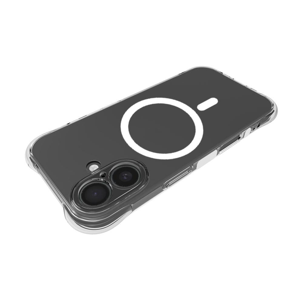 For iPhone 18 Shockproof Non-slip Magnetic TPU Phone Case - Transparent - EDA009223929A