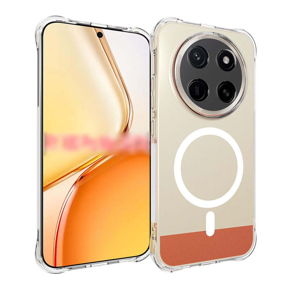 For Honor X80 Pro Max Shockproof Non-slip Magnetic TPU Phone Case - Transparent - EDA009224409A
