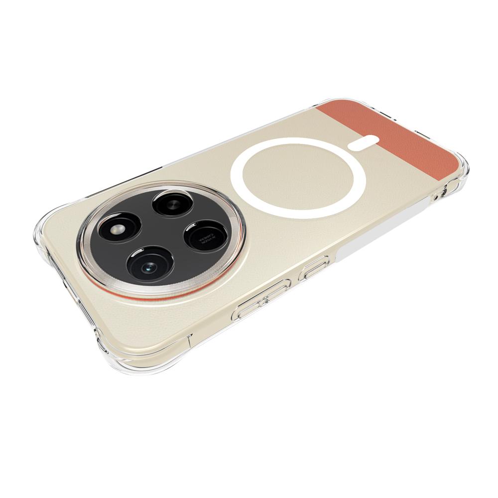 For Honor X80 Pro Max Shockproof Non-slip Magnetic TPU Phone Case - Transparent - EDA009224409A
