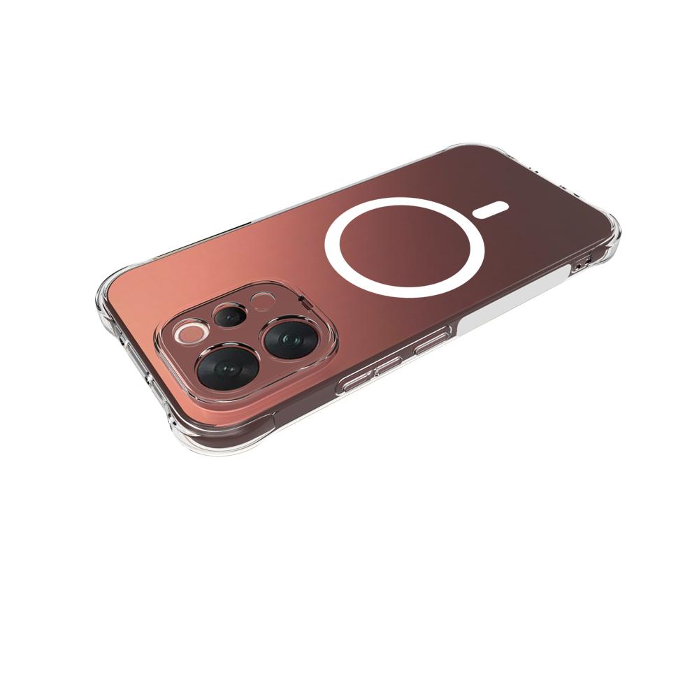 For vivo V70 5G / V70 Elite 5G Shockproof Non-slip Magnetic TPU Phone Case(Transparent)
