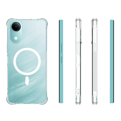 For vivo T5e 4G / Y05e 4G Shockproof Non-slip Magnetic TPU Phone Case - Transparent - EDA009224909A