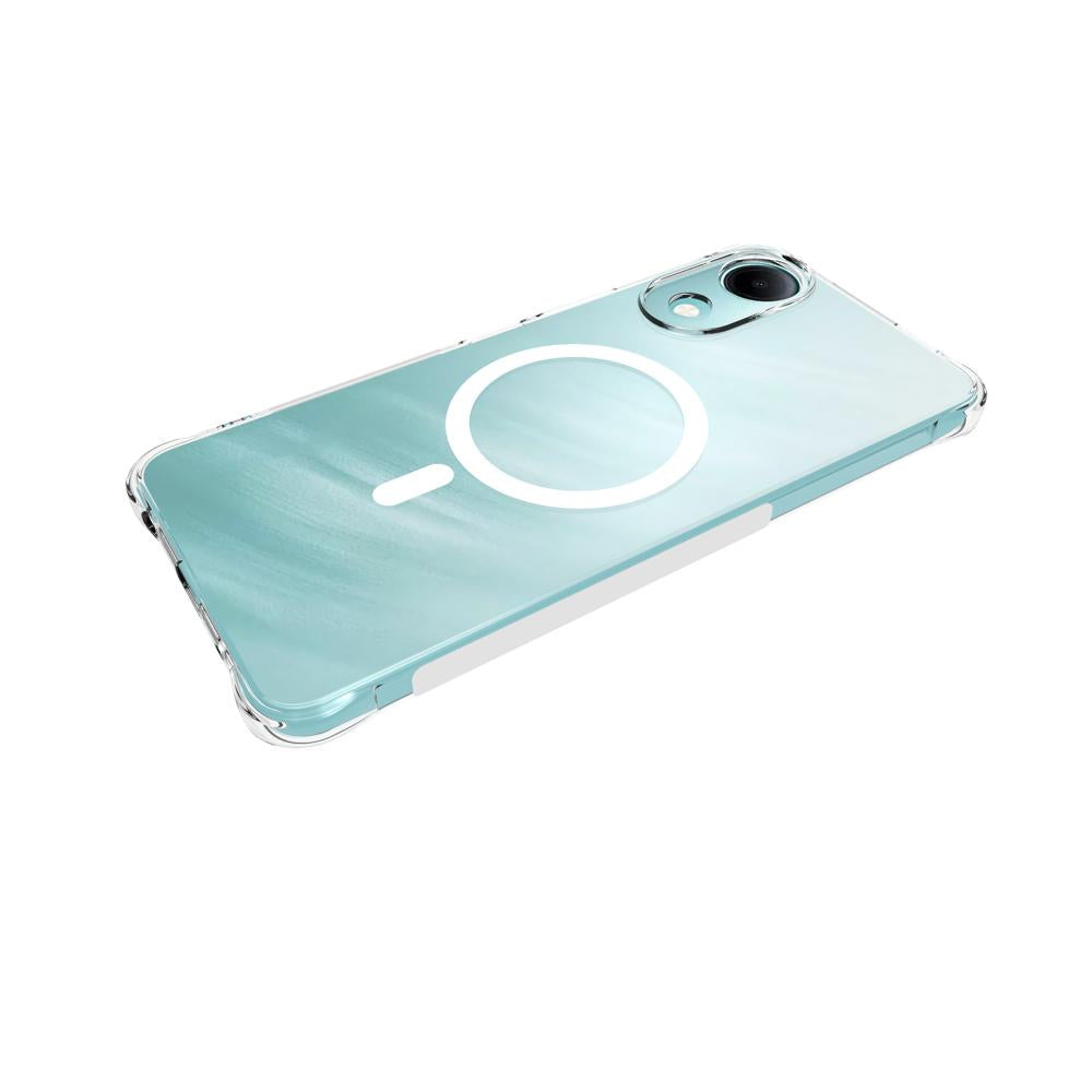 For vivo T5e 4G / Y05e 4G Shockproof Non-slip Magnetic TPU Phone Case - Transparent - EDA009224909A