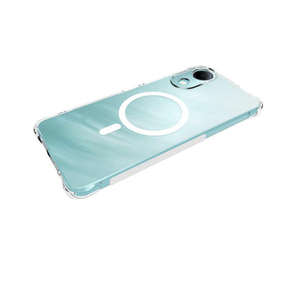 For vivo T5e 4G / Y05e 4G Shockproof Non-slip Magnetic TPU Phone Case - Transparent - EDA009224909A
