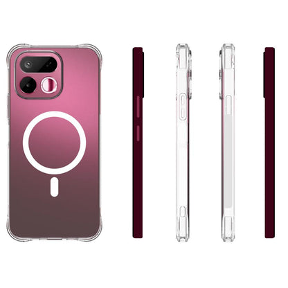 For Realme 16T 5G Shockproof Non-slip Magnetic TPU Phone Case - Transparent - EDA009225009A