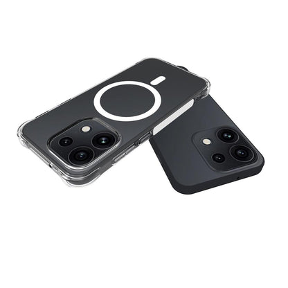 For OPPO Reno16 5G Global Shockproof Non-slip Magnetic TPU Phone Case - Transparent - EDA009225107A