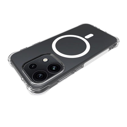 For OPPO Reno16 5G Global Shockproof Non-slip Magnetic TPU Phone Case - Transparent - EDA009225107A