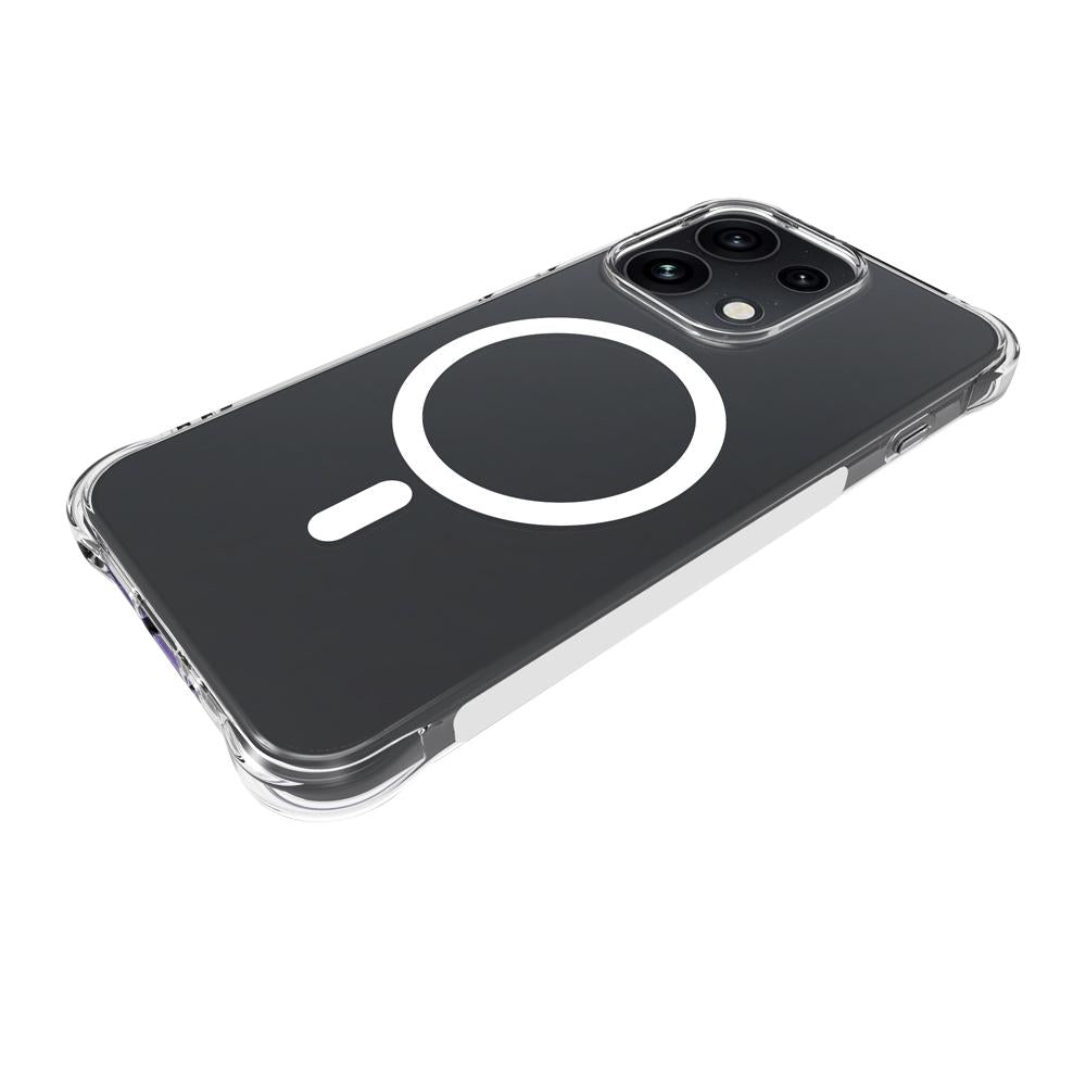 For OPPO Reno16 5G Global Shockproof Non-slip Magnetic TPU Phone Case - Transparent - EDA009225107A