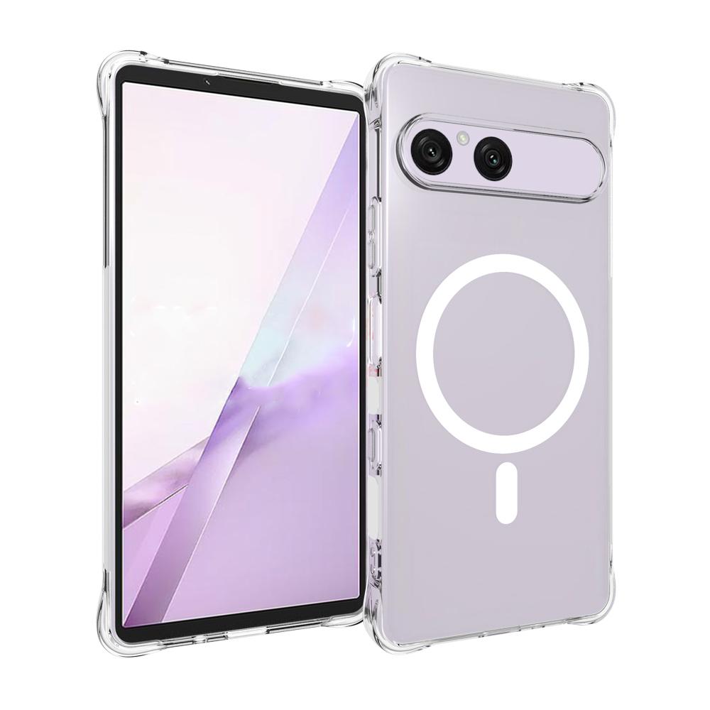 For Sony Xperia 10 VIII Shockproof Non-slip Magnetic TPU Phone Case - Transparent - EDA009225202A