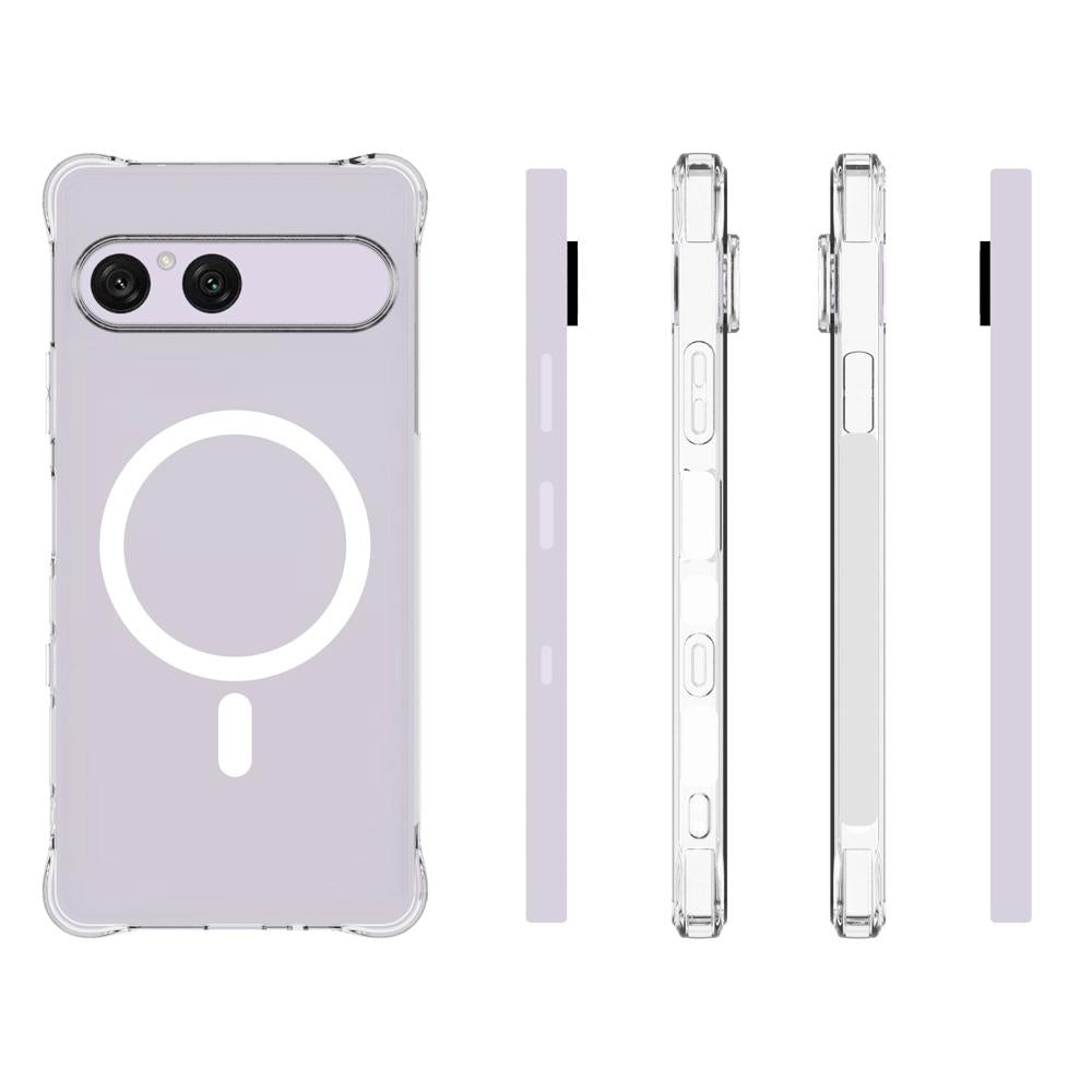 For Sony Xperia 10 VIII Shockproof Non-slip Magnetic TPU Phone Case - Transparent - EDA009225202A