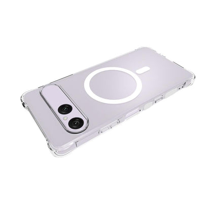 For Sony Xperia 10 VIII Shockproof Non-slip Magnetic TPU Phone Case - Transparent - EDA009225202A