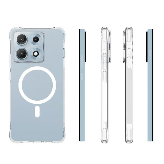 For Motorola Edge 70 Max 5G Shockproof Non-slip Magnetic TPU Phone Case(Transparent)