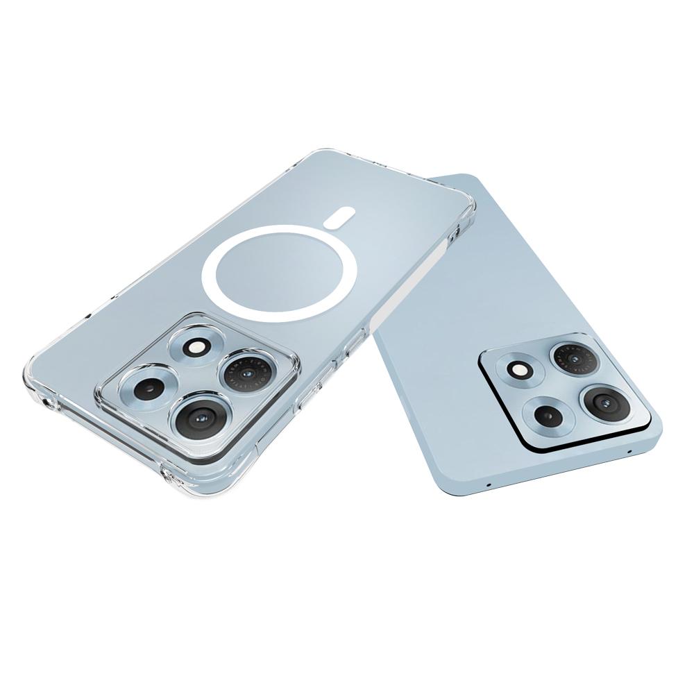For Motorola Edge 70 Max 5G Shockproof Non-slip Magnetic TPU Phone Case(Transparent)